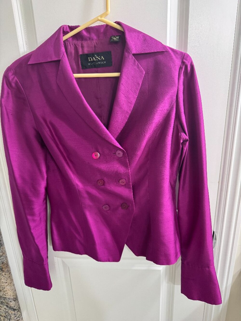 Dana Buchman Purple Silk Jacket/Blouse, size 4